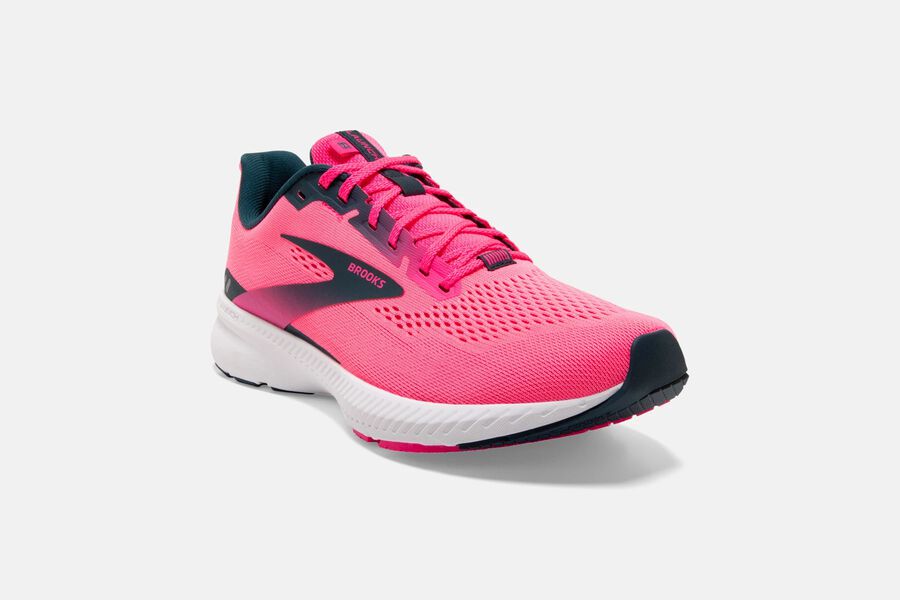 Brooks Launch 8 Road Loopschoenen Dames - Roze/Donkerblauw - 082395RJM